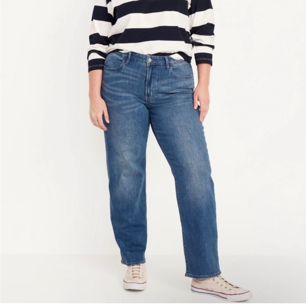Old Navy women’s 6 Tall High Rise Wow Loose Jeans denim